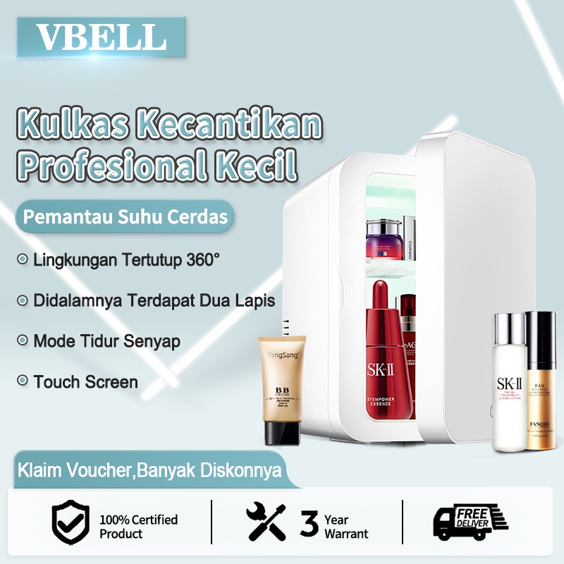 VBELL- Kulkas Kecantikan / Kulkas Penyimpanan Perawatan Kulit Masker / Kulkas Kecantikan Profesional Kecil