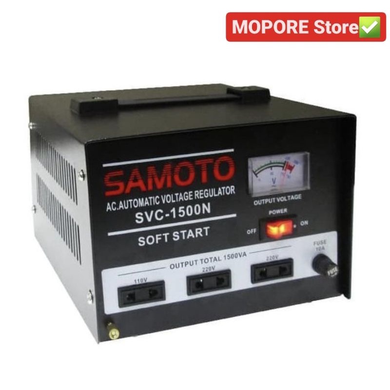 Stabilizer SAMOTO 1500N Penstabil Arus Listrik  Soft Start