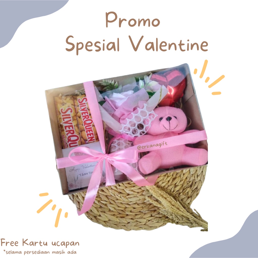 

Hadiah Hampers boneka Wisuda kado ulang tahun cewe valentine - Gift box