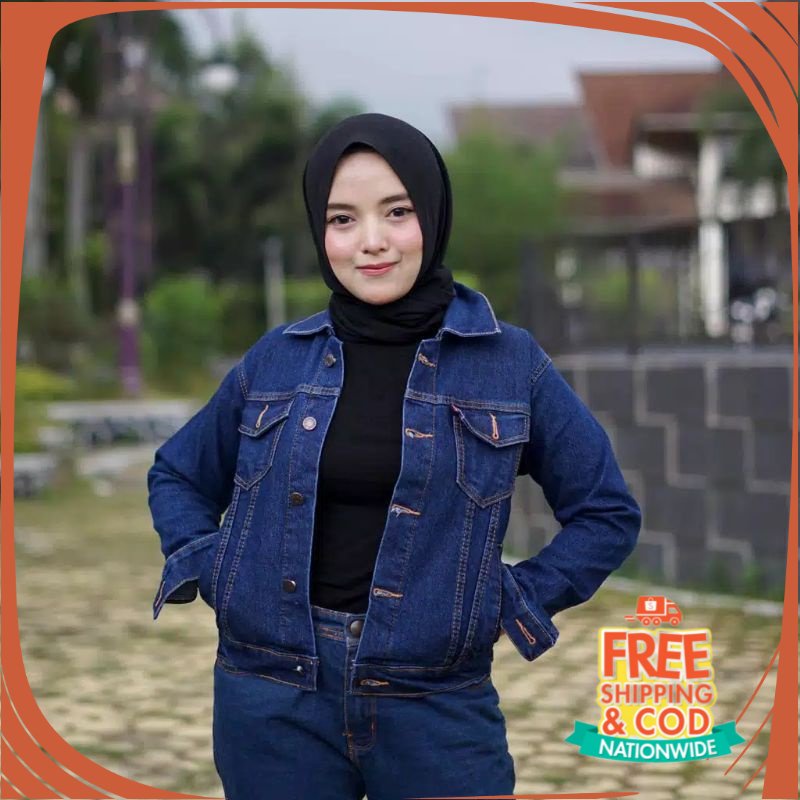 JAKET JEANS NEW BREND DENIM UNISEX/ JAKET BIONDY CROP JEANS DENIM JAKET WANITA TERBARU MURAH JAKET C