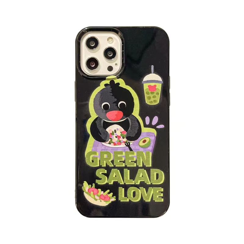 IPHONE Ins Motif Bebek Cocok Untuk Iphone14 14pro 14plus 13 13mini 13pro 13prm iPhone12 7Plus 8Plus Xr XS 13 12mini Pro Max TPU Empat Sudut Casing Ponsel Tahan Guncangan