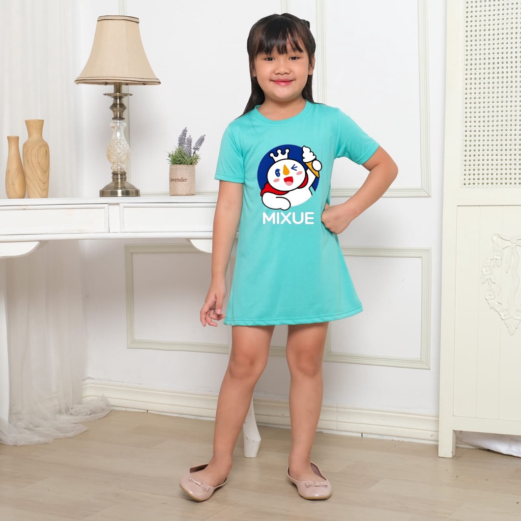 Hzl_outfit Dress For Girl Kids MIXUE/ 4-10 TAHUN ANAK PEREMPUAN