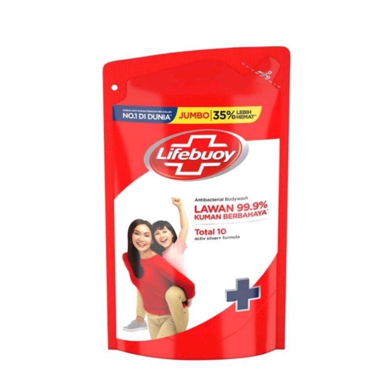 LIFEBUOY Sabun Mandi Cair/bodywash Antibacterial Total 10 Pouch 825ml