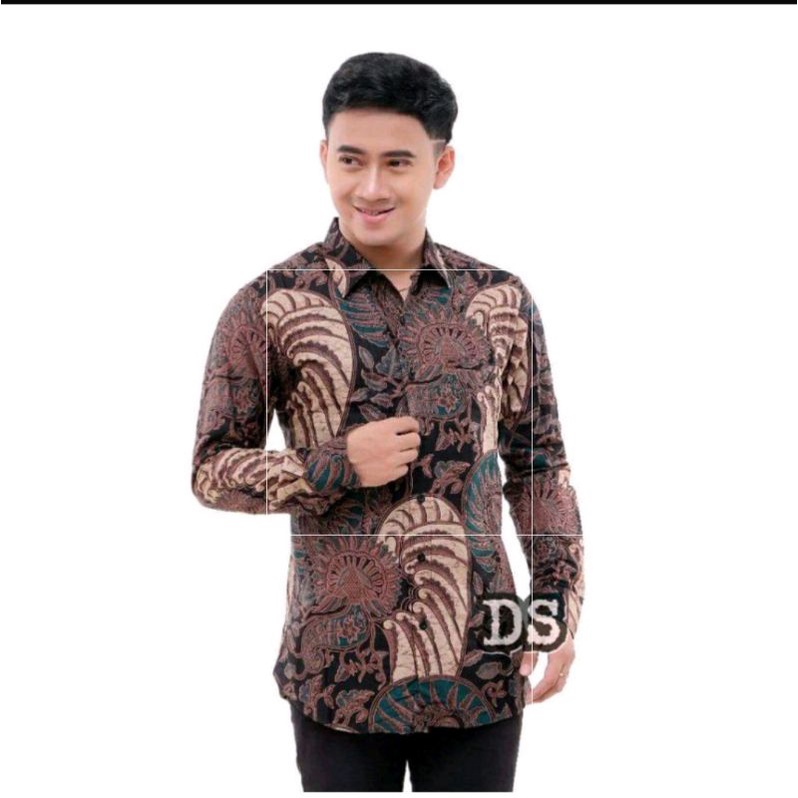 KEMEJA BATIK PRIA LENGAN PANJANG KATUN PREMIUM TERBARU TERMURAH TERKINI M L XL XXL