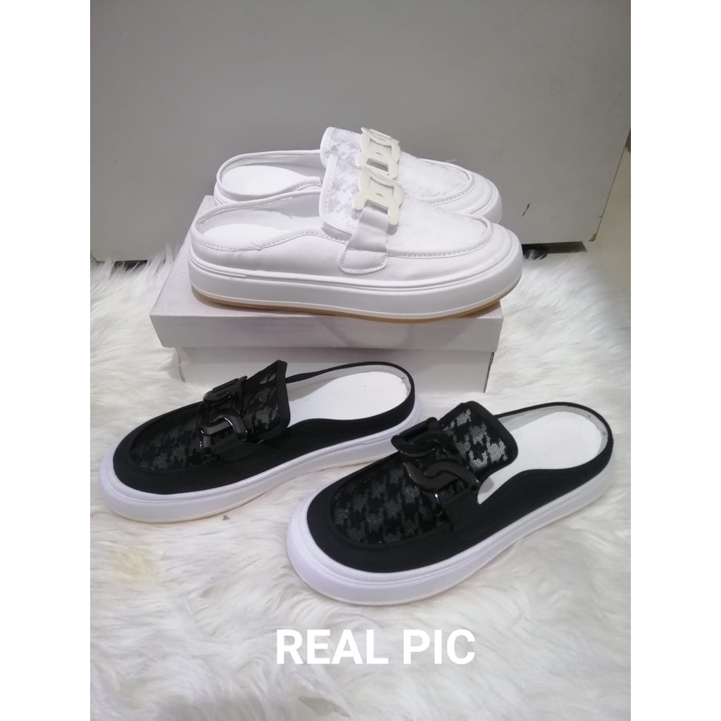 [JY] [READY STOK] 1418 Sepatu Wanita Slip On Sandal Wanita 755 SLOP KEREN impor KUALITAS BAGUS like PREMIUM BATAM