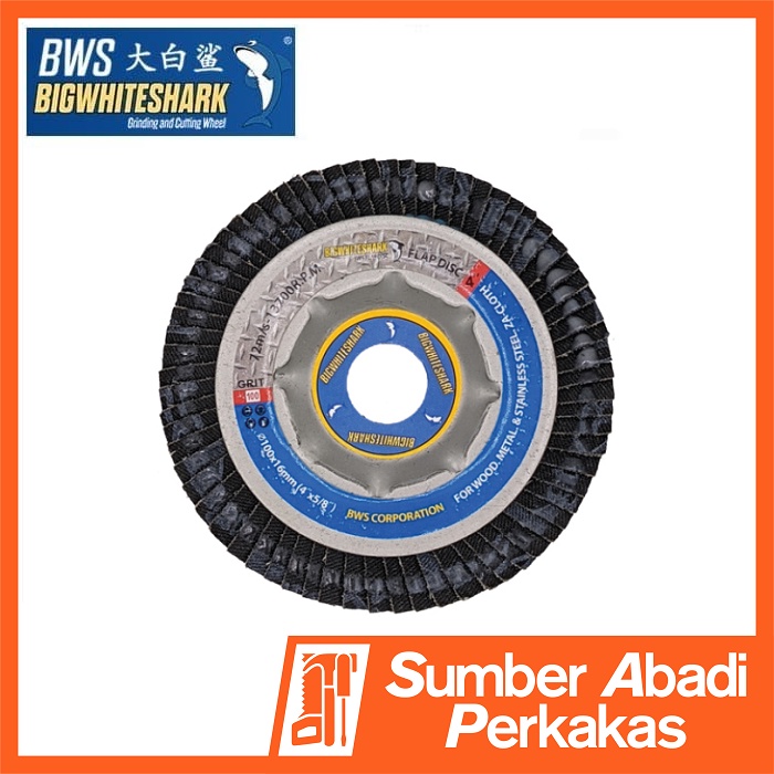 Jual BWS FLAP DISC 4" Inch Grade Grit 120 Amplas Susun Gurinda Gerinda