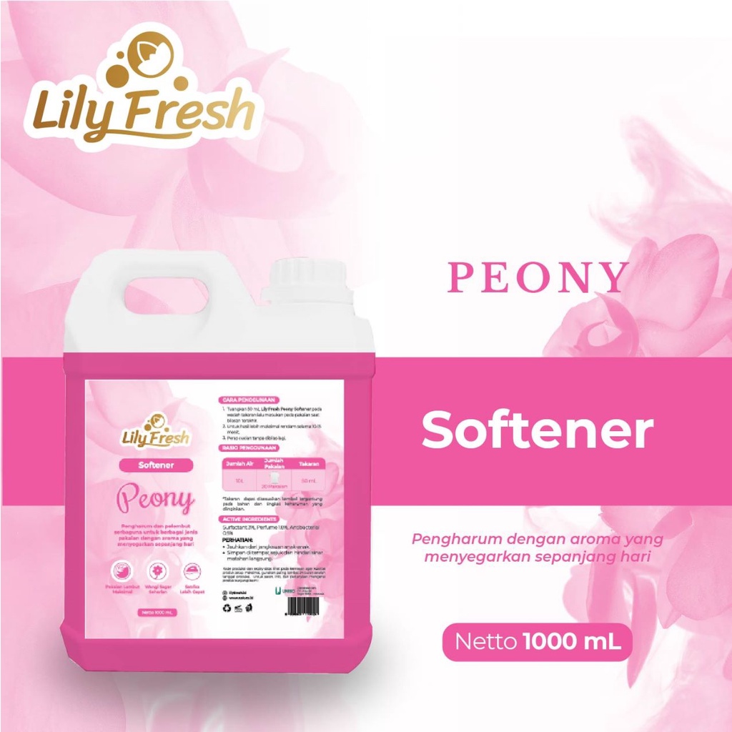 Softener Pelembut Pakaian Pewangi Baju Laundry Lily Fresh 1 Liter