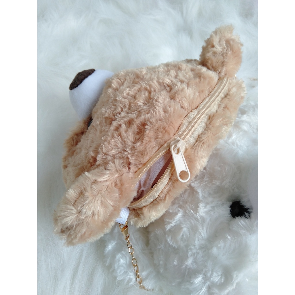 Tas Selempang Boneka Teddy Bear Tas Sling Bag Cute tas wanita BEAR beruang Tas SLempang bulu Motif boneka lucu Tedy bear ransel pikaboy Tas bulu selempang bahu boneka kepala beruang fluffy fur sling bag teddy bear wanita