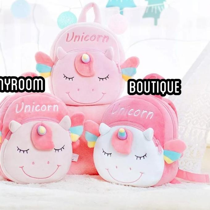 ➪ Tas Ransel Boneka Anak Karakter Unicorn Perempuan Sekolah Paud Tk ➦