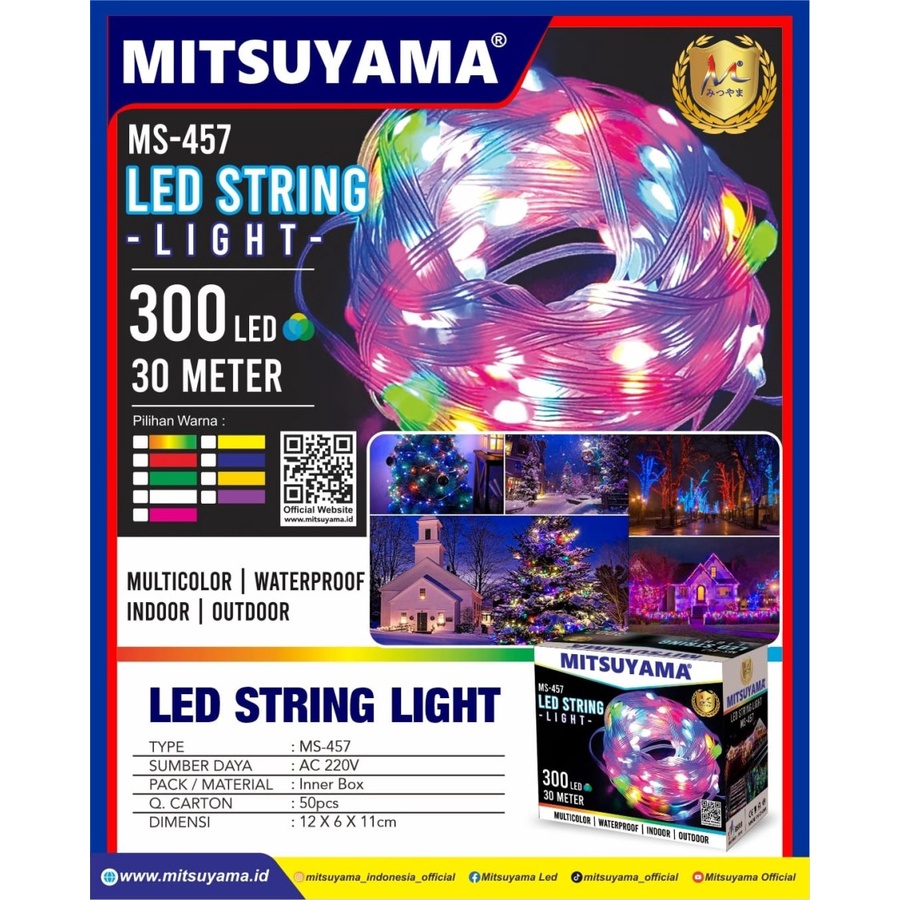 Lampu Tumblr 30 Meter 6 Mode Cahaya  Lampu Hias Lebaran 300 LED