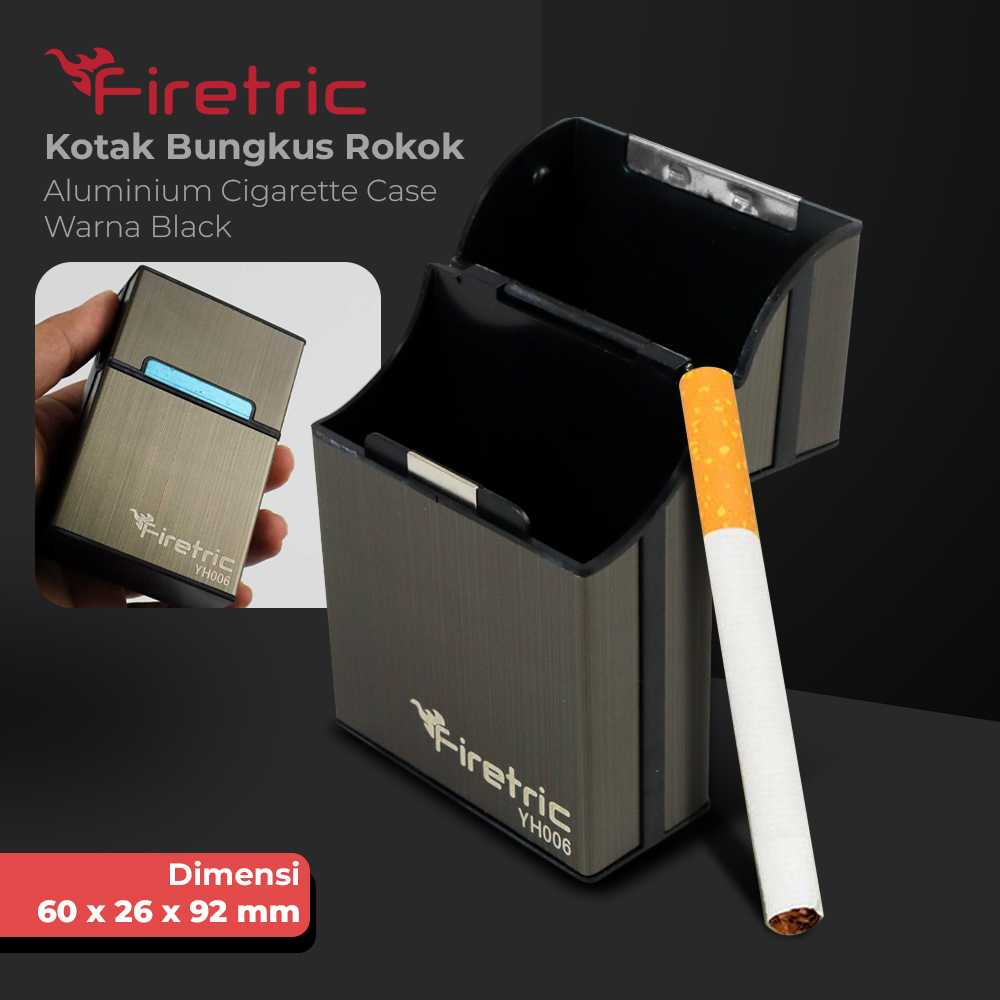 Kotak Bungkus Tempat Rokok Elegan Aluminium Cigarette Case Firetric