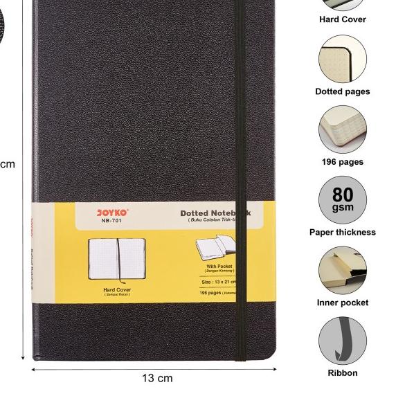 

Limited | KI3 | Joyko Dotted Notebook Diary 13x21cm / 196 halaman / NB-701