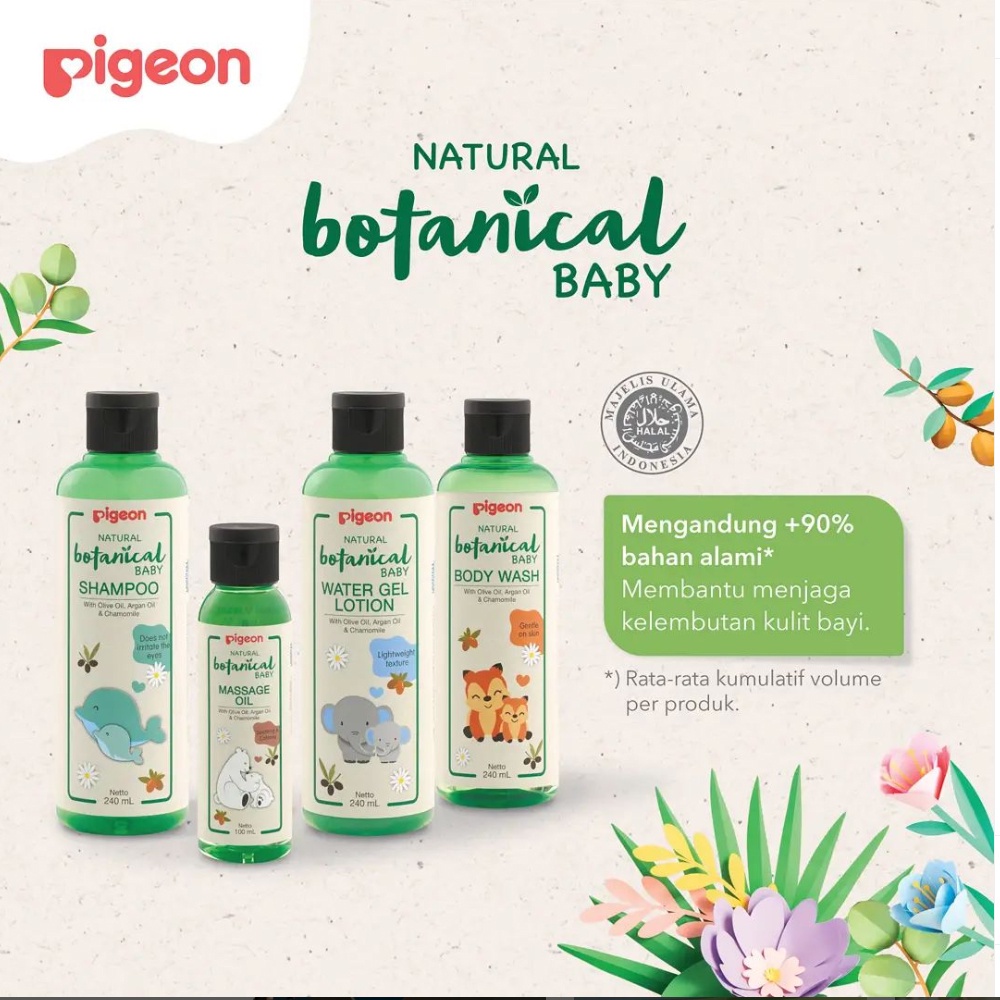 Pigeon Natural Botanical Shampoo / Body Wash / Water Gel Lotion / Massage oil