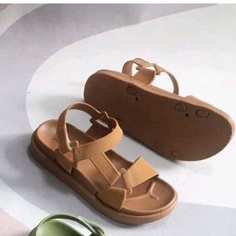 Sandal Wanita Terbaru /Sendal Gunung Wedges Jelly Alina 889-A1/Sendal Karet Kekinian