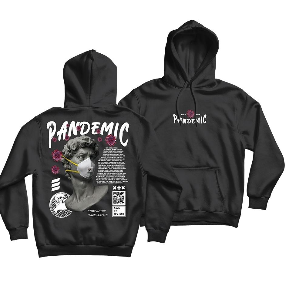 BEST SELLER FENJACK Hoodie Jumper PANDEMIC (Sablon) M -XXL (Pria & Wanita)