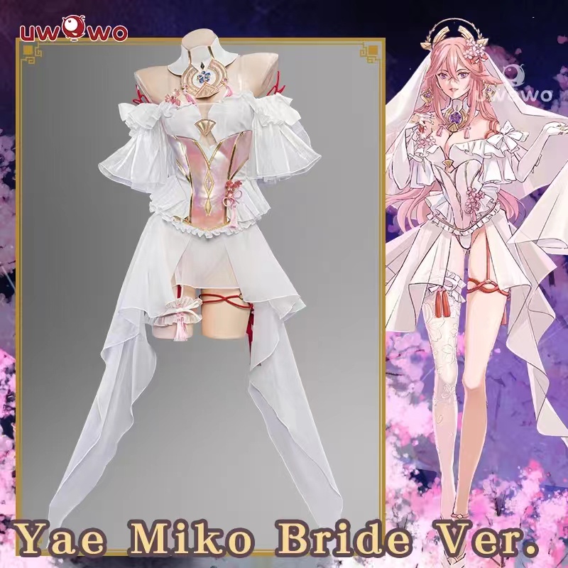 UWOWO Yae Miko Cosplay Bride Costume Exclusive UwowoxAilish:Genshin Impact Fanart Yae Miko Bride Ver