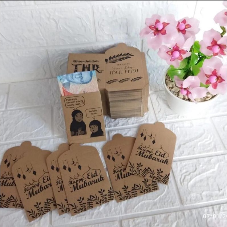 

[10 PCS] AMPLOP LEBARAN RUSTIC WARNA COKLAT SIAP PAKAI