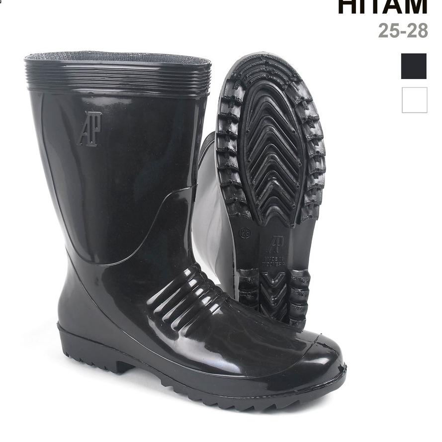 ⅍ AP Boots AP 1 Hitam - Sepatu Boots PVC ♤