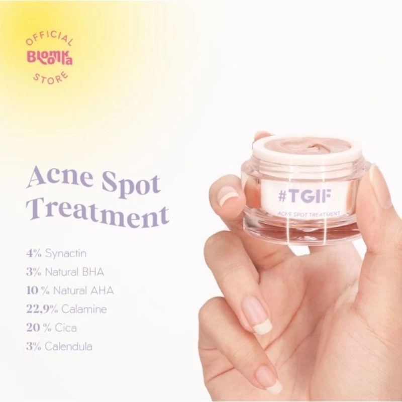 Bloomka TGIF Acne Spot Treatment Clay Cream ( Obat Totol Jerawat )