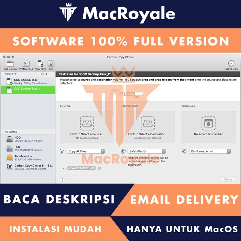 [MacOS] Carbon Copy Cloner (7323) Full Version Lifetime Full Garansi