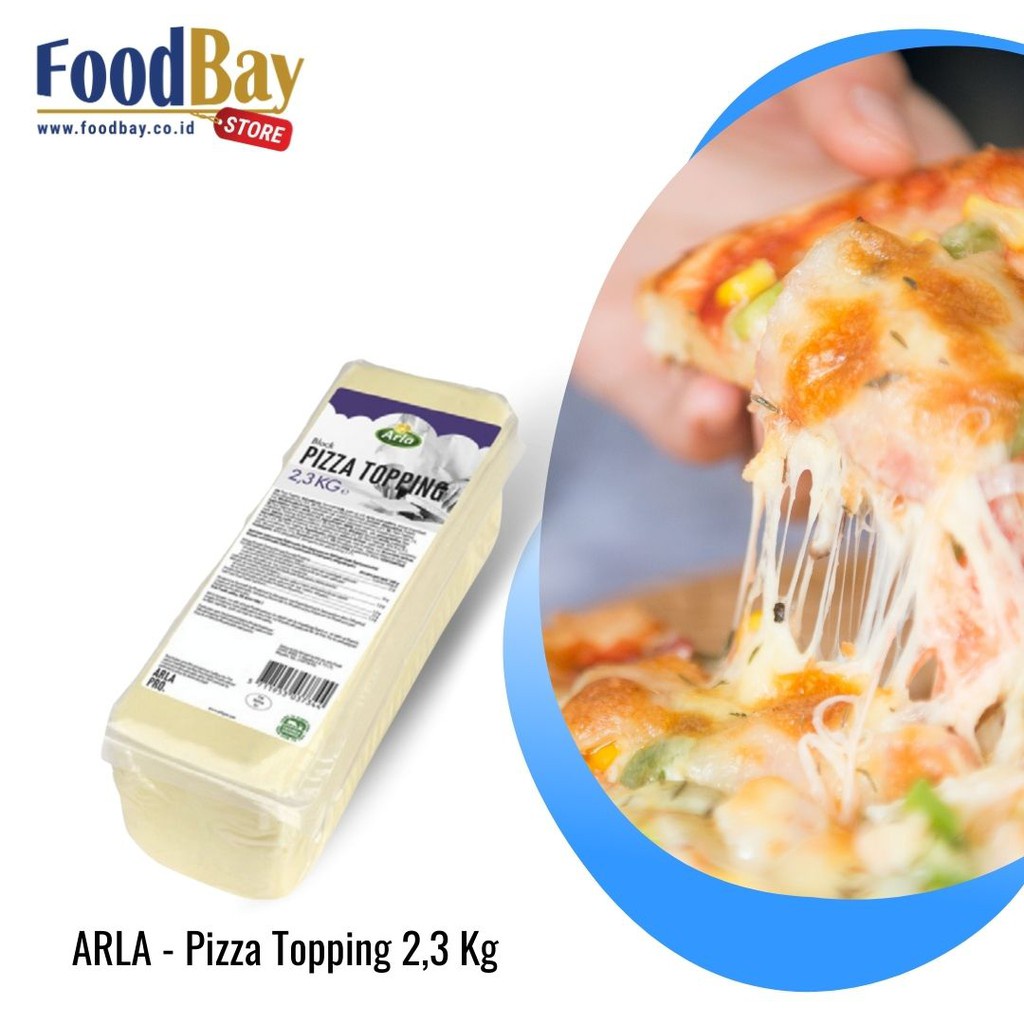 ARLA Pizza Topping Block 2,3 Kg / Keju Mozzarella Blok 2300 Gr