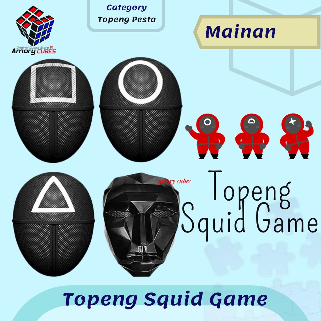 Topeng Pesta Squid Game Taehyung BTS - Topeng Squid Game Mask
