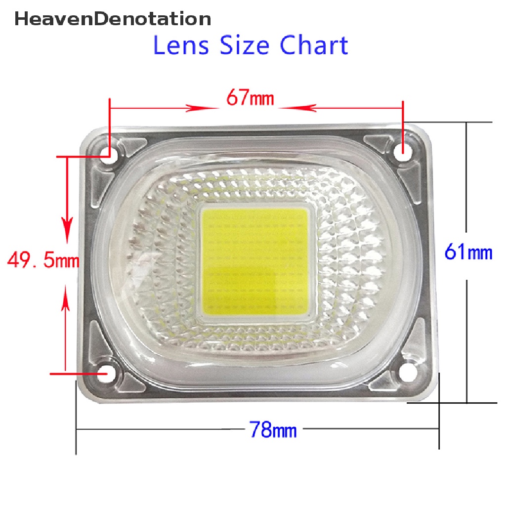 [HeavenDenotation] 1set LED COB Chip Matrix Dengan Reflektor Lensa Untuk 50W Lampu Sorot Flood Light Sumber Cahaya Luar Ruangan Chip Lampu DIY Lampu Sorot HDV