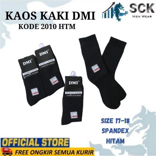 Kaos Kaki Sekolah Panjang DMI 2010 Polos Hitam / Kaos Kaki TK SD SMP DMI 2010