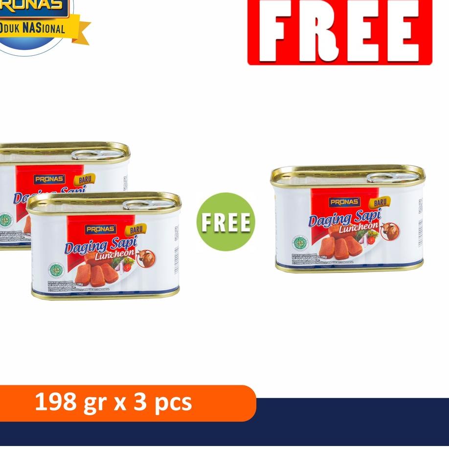 

➲ PRONAS Luncheon Sapi 198 gr Buy 2 Get 1 ➭
