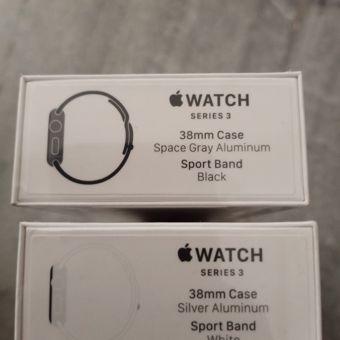 Apple Watch series 3 38mm sport band GPS - s3 38mm Space Grey Diskon