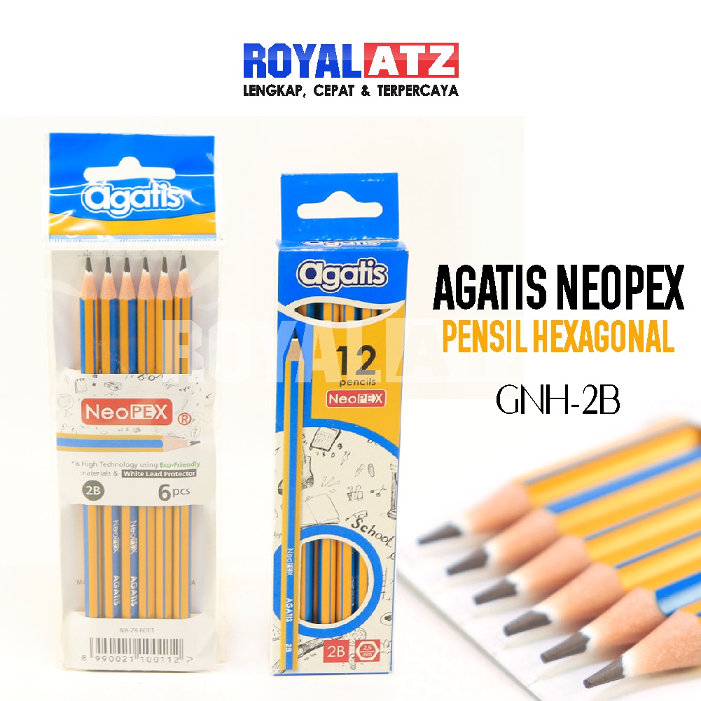 

Pensil 2B / Agatis Pencil 2B Neopex Hexagonal 6/12 Warna