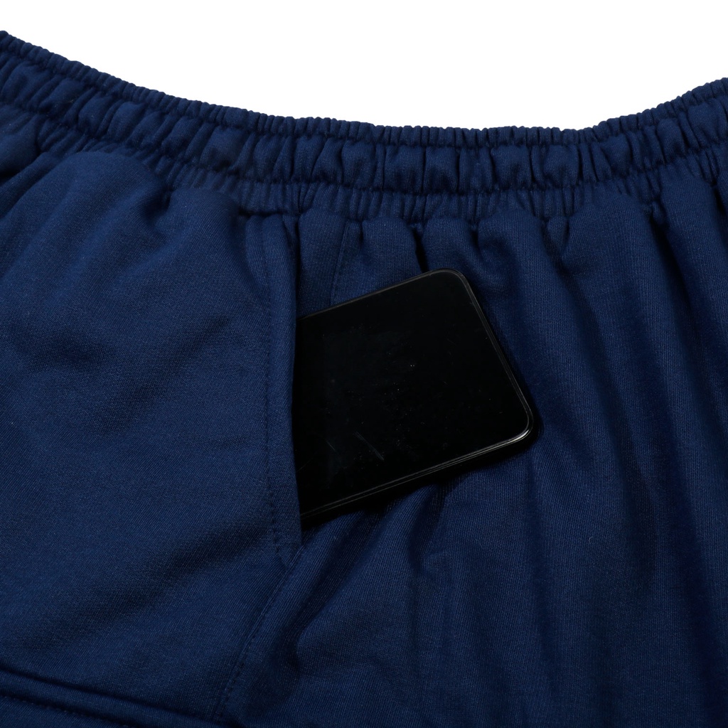 Rifle.co | Celana Cargo Pendek Pria Navy  | sweatpants cargo |  celana pendek pria cargo biru