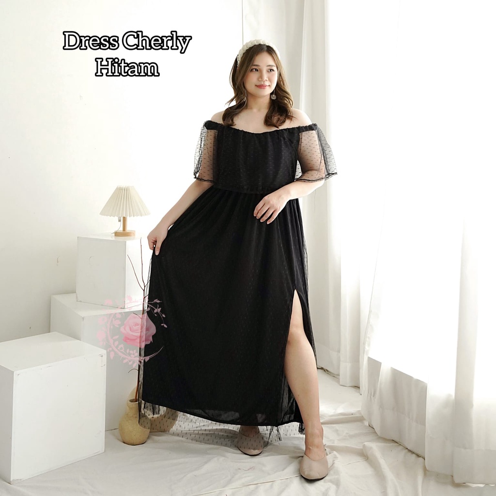 DRESS CHERLY XL 2XL 3XL FASHION WANITA / PAKAIAN GAUN PESTA TERLARIS