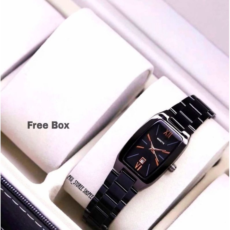 FREE BOX Jam TANGAN wanita Terbaru Mirete Original Tahan Air | FITUR Tanggal Aktif Rantai Stainlis stell Analog Quart Import || Jam Tangan Wanita Kekinian Terlaris Dan Murah