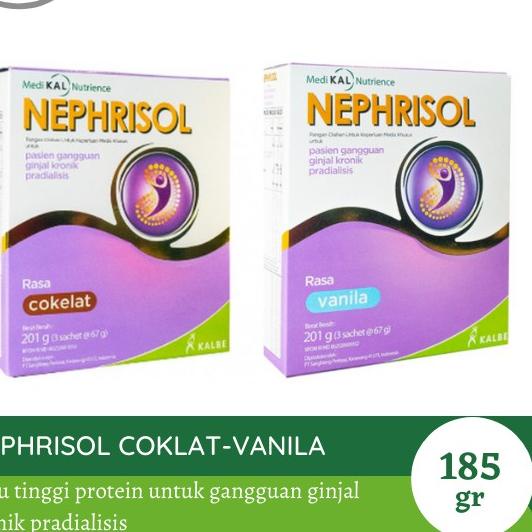 

➮ Nephrisol Vanilla/Cokelat 185gr ♥