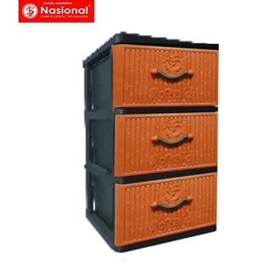 Terlaris Kabinet Plastik Donald Coklat Susun 3 Lemari Baju Plastik