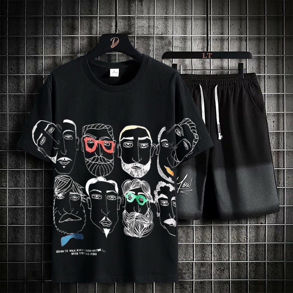 STELAN KEREN M|L,XL OUTFIT DISTRO ATASAN DAN CELANA SET VB125
