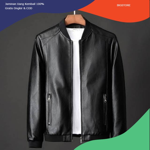 Jaket Kulit Asli Pria Original 100% Bomber ARL 033 Silverstone RFLA Ariel Noah