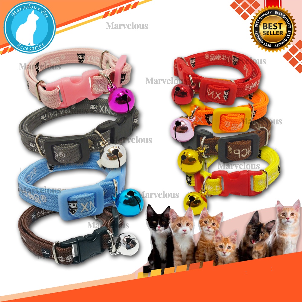 Kalung Kucing Premium Lonceng 14 mm Bahan Tali Sepatu / Kalung Kucing Murah Berkualitas