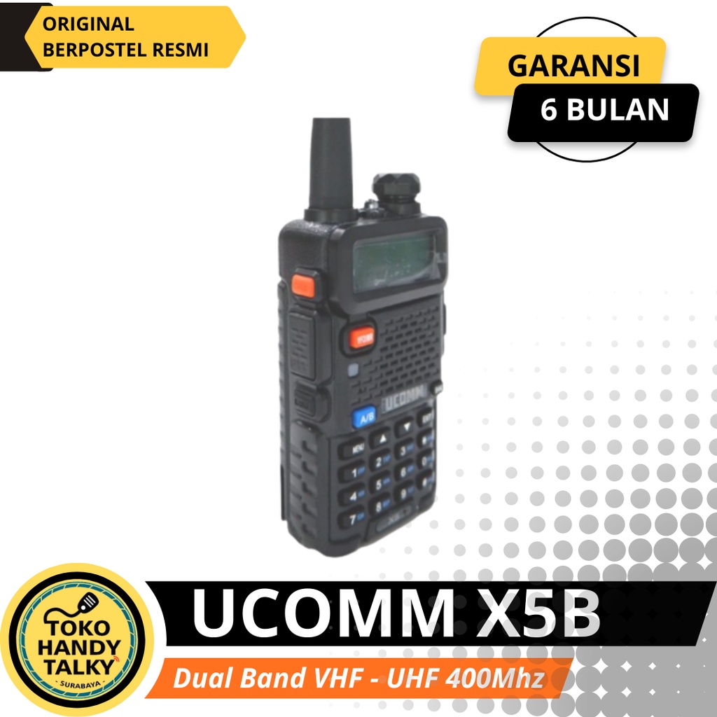 HANDY TALKY UCOMM X5-B X5B DUALBAND NEW ORIGINAL GARANSI RESMI POSTEL