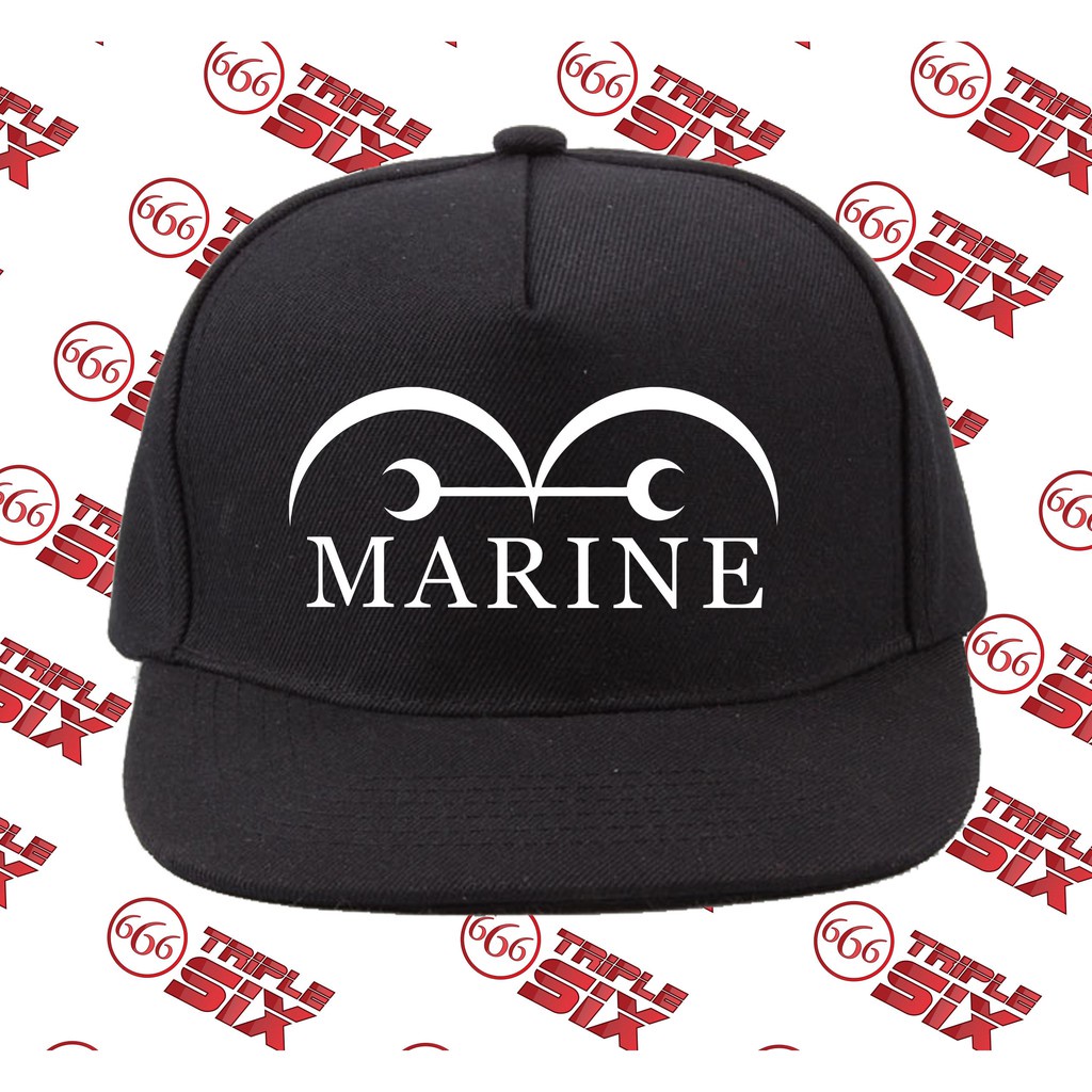 Topi Snapback Cotton Anime One piece Marine