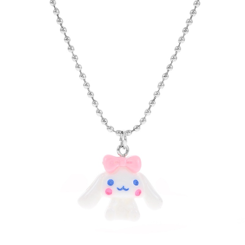 Kartun Indah Giok Laurel Anjing Pecinta Kalung Korea Romantis Biru Puppy Pendant Necklace