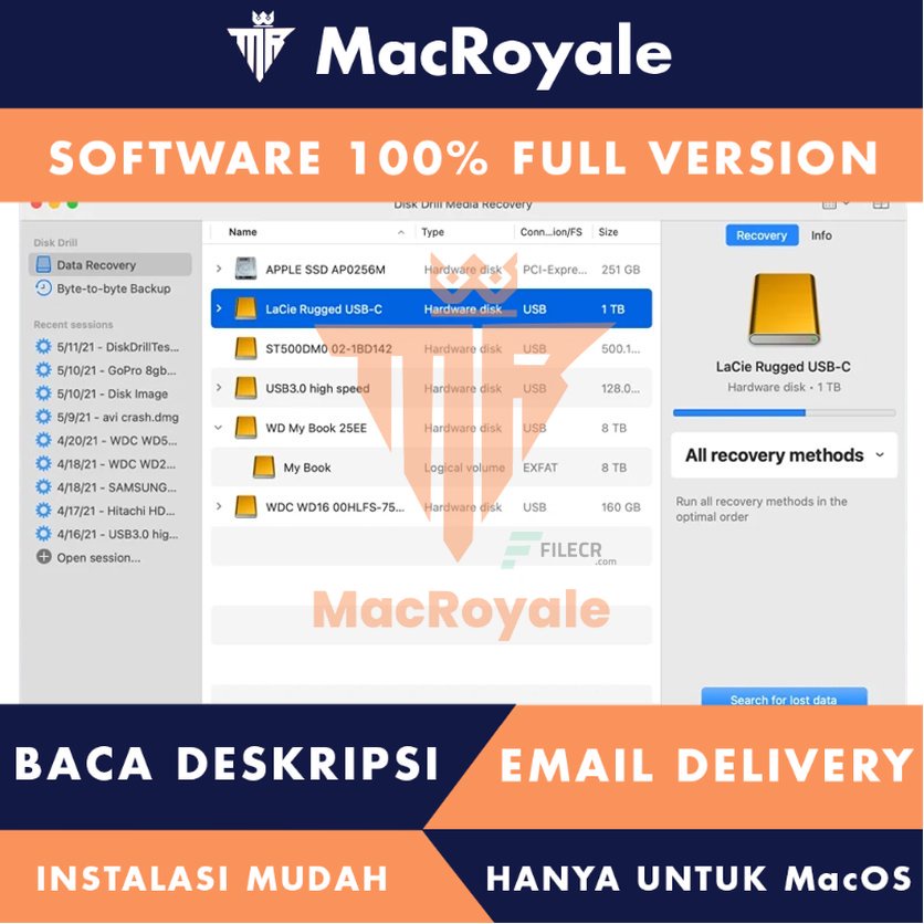 [MacOS] Disk Drill Media Recovery Full Version Lifetime Full Garansi