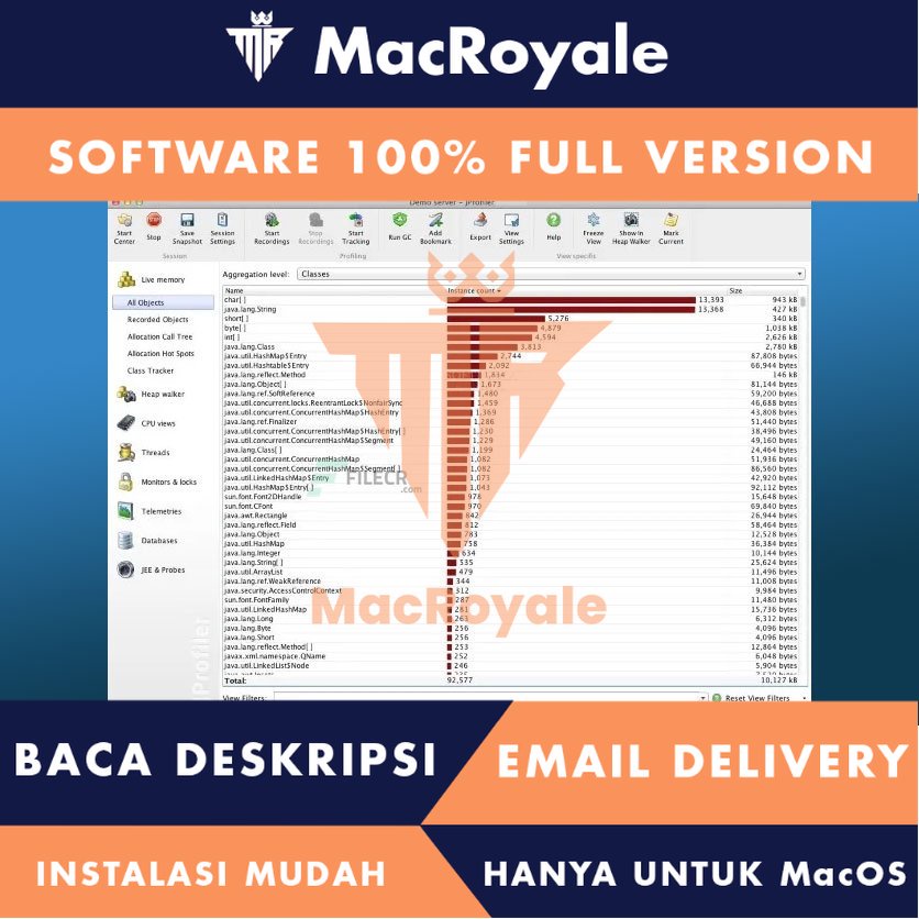[MacOS] EJ Technologies JProfiler Full Version Lifetime Full Garansi