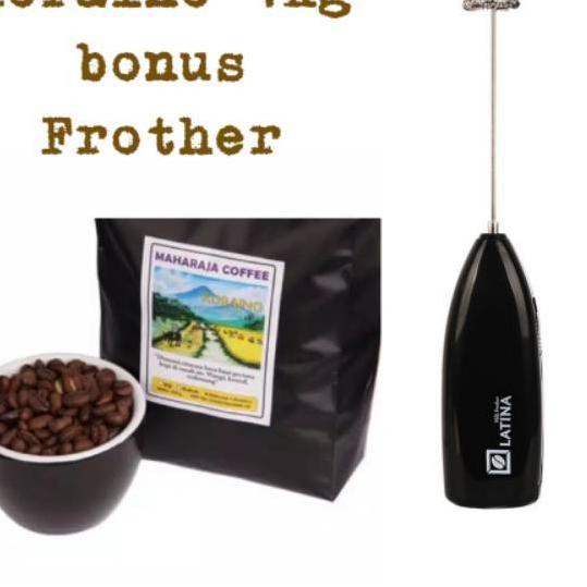 

✫ Kopi Arabika & Robusta Blend KORAINO 1kg Kopi Rakyat Sangrai + Bonus 3323 Milk Frother ✫