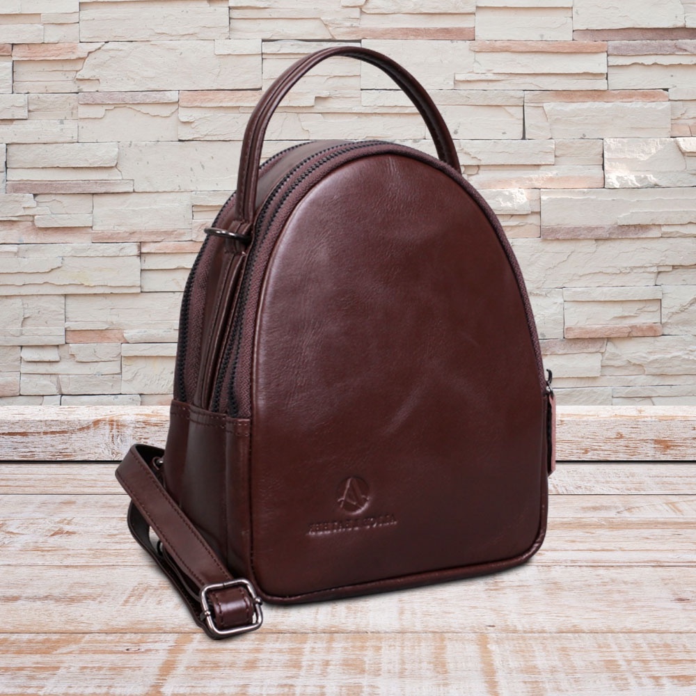 Tas Ransel Kulit Asli Original Multifungsi Tas Kulit AR01 ERICA BAG PACK STYLISH ALICE LEATHER  BISA COD