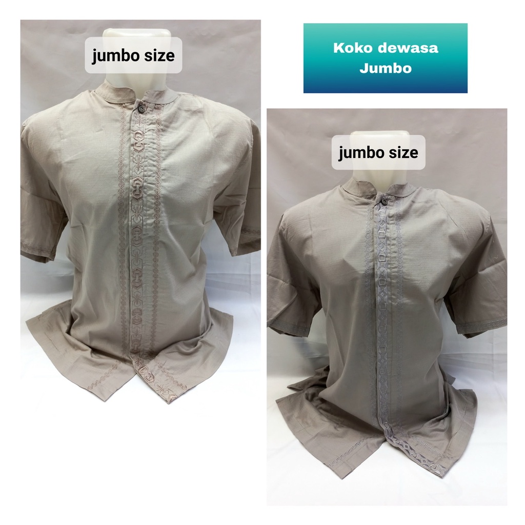 Baju Koko Jumbo lengan pendek/ Fashion muslim pria