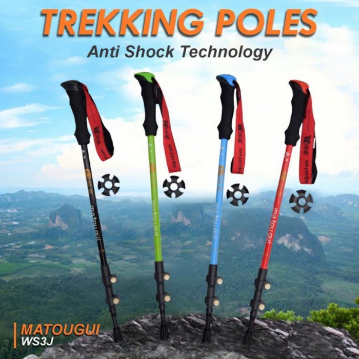 Terlaris Tongkat Hiking Matougui Trekking Pole Tongkat Gunung Outdoor