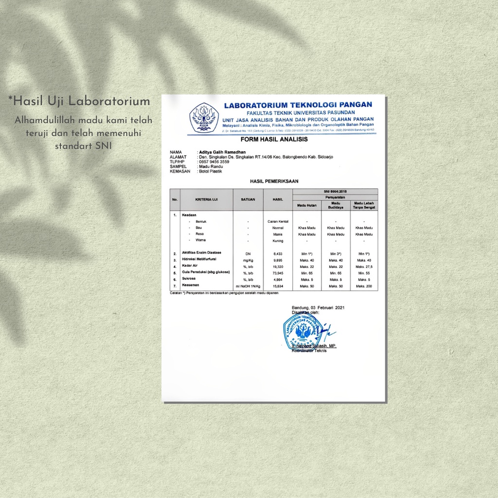 Madu Randu 350 GRAM Nectar Bunga Alami
