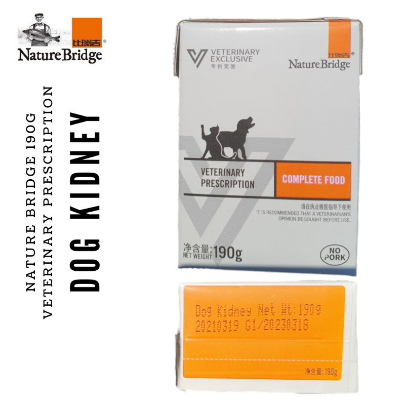 Petshop Bandung Nature Bridge Dog Kidney 190gr - Makanan Anjing Sakit Ginjal NB Veterinary Prescript